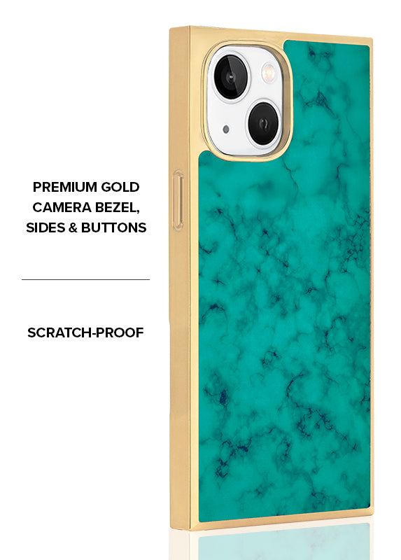 Elite Collection - SQUARE® Gilded Turquoise iPhone Case