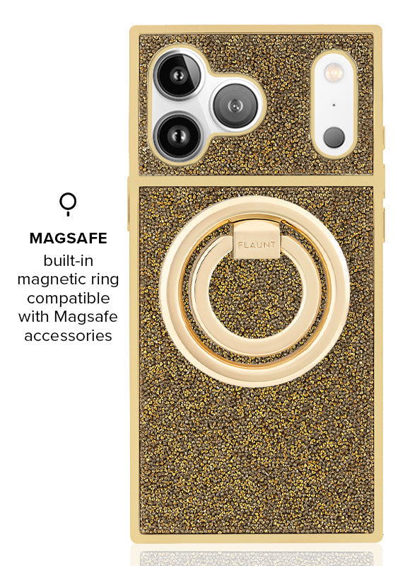 Elite Collection - SQUARE® Gold Crystal Elegance iPhone Case