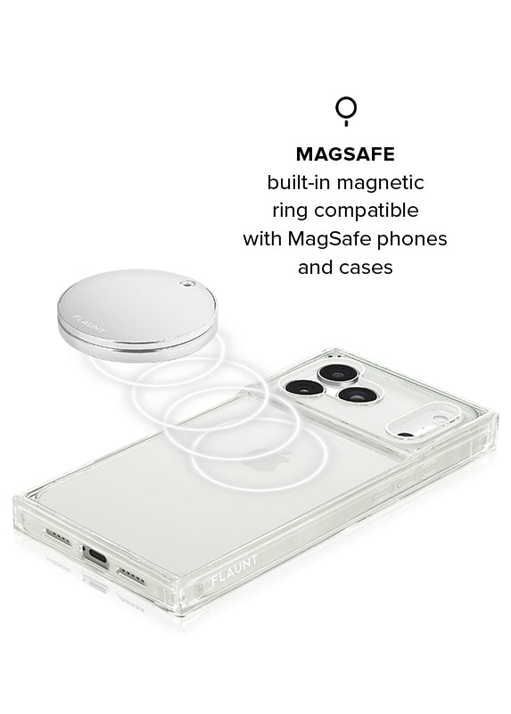 Silver Metallic MagSafe Compact Mirror (Works with MagSafe Cases Only)