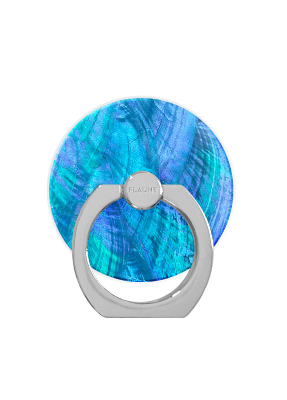 Blue Mother of Pearl Adhesive Phone Ring Stand