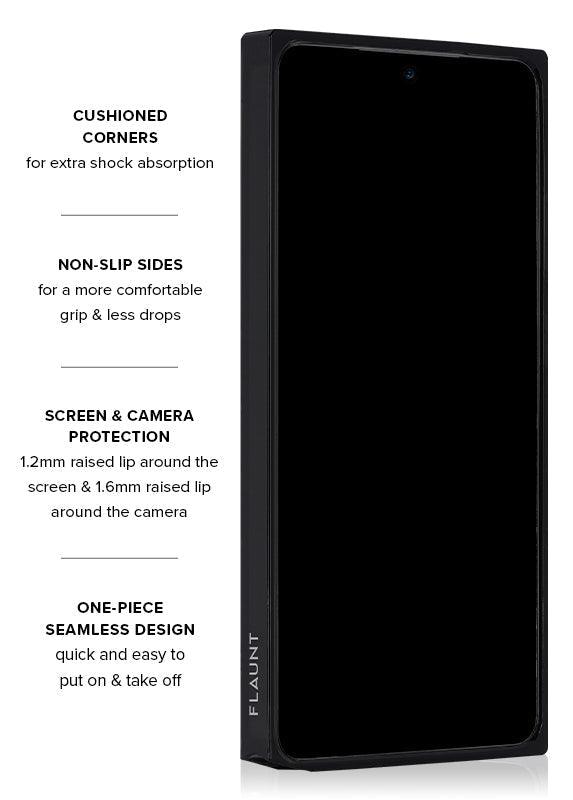 SQUARE® Black Crocodile Faux Leather Galaxy Case