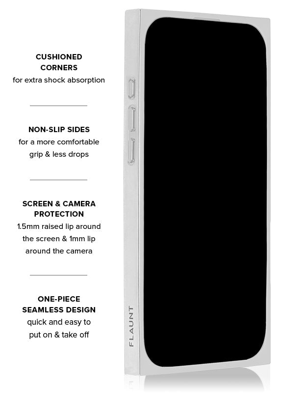 Elite Collection - SQUARE® Chromed Silver Faux Croc iPhone Case