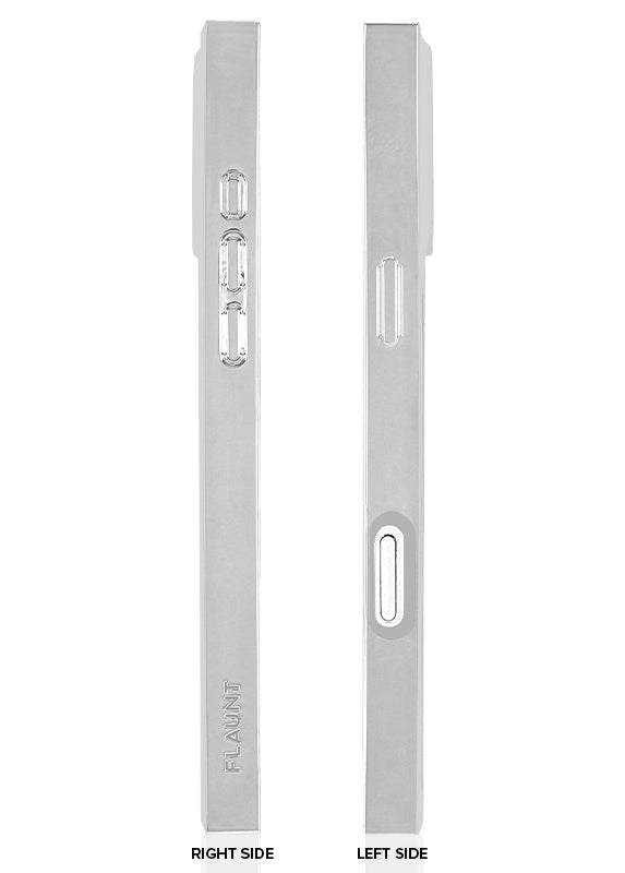 Elite Collection - SQUARE® Chromed Crystal Clear Silver iPhone Case