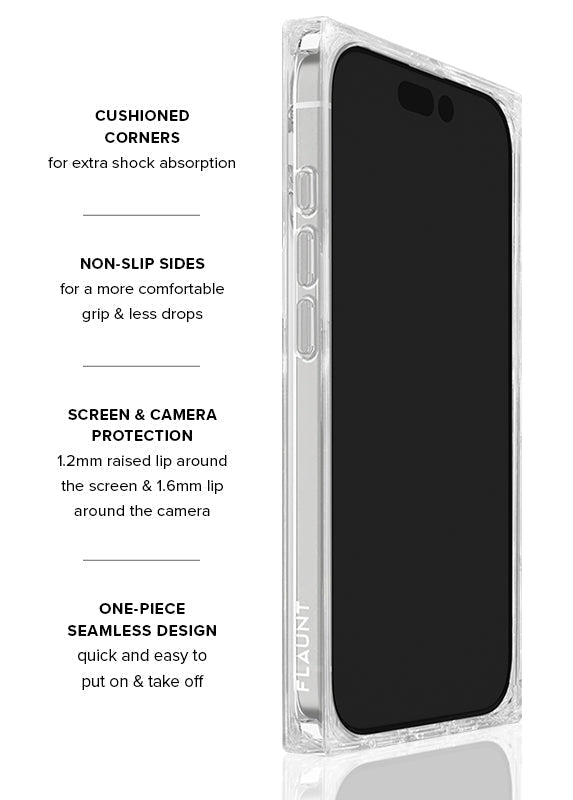 SQUARE® Rainbow Confetti Tortoise Shell iPhone Case