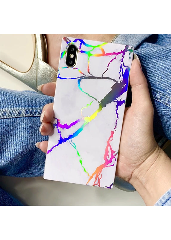 SQUARE® Holographic Marble iPhone Case