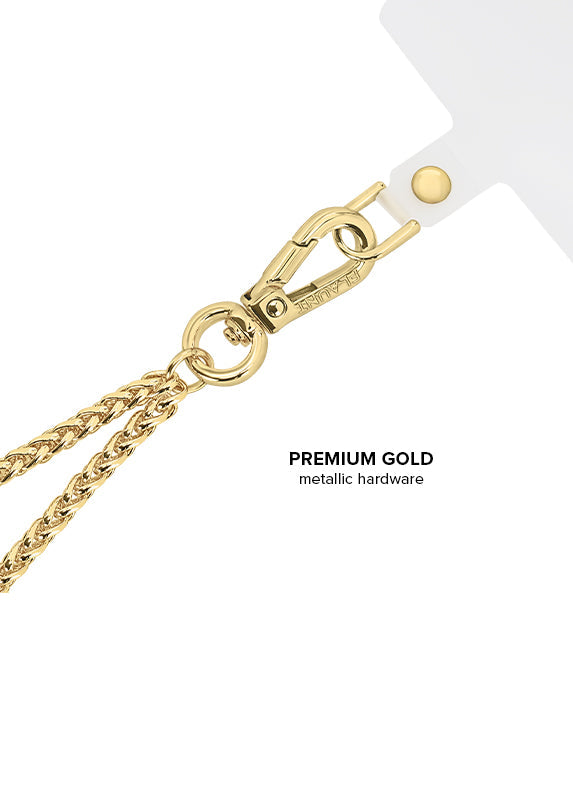 Gold Wheat Braid Chain Phone Crossbody