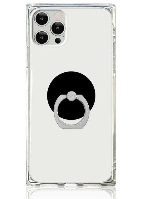 Black Patent Adhesive Phone Ring Stand