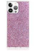 SQUARE® Pink Glitter iPhone Case