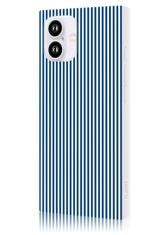 SQUARE® Blue & White Oxford Stripe iPhone Case