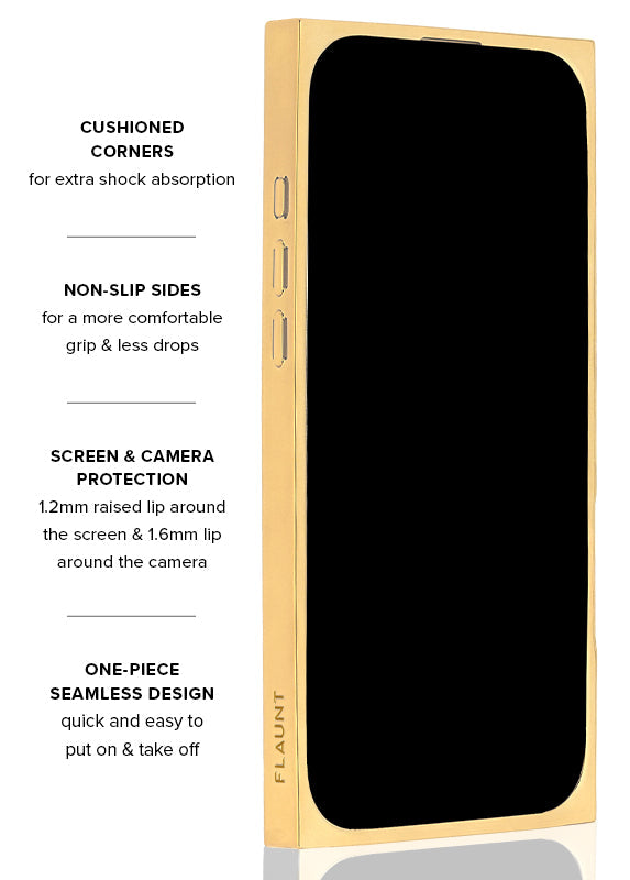 Elite Collection - SQUARE® Gold Crystal Elegance iPhone Case