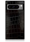 SQUARE® Black Crocodile Faux Leather Pixel Case